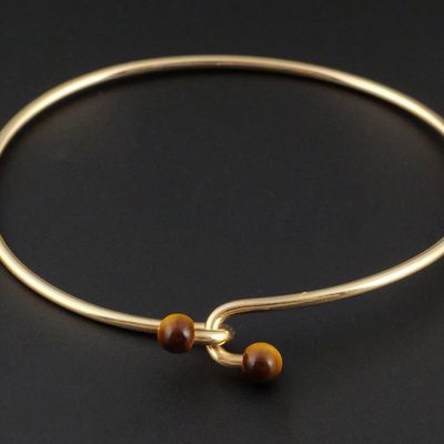 Sale Photo Thumbnail #71: 14K Gold Tiffany Tiger Eye Bracelet