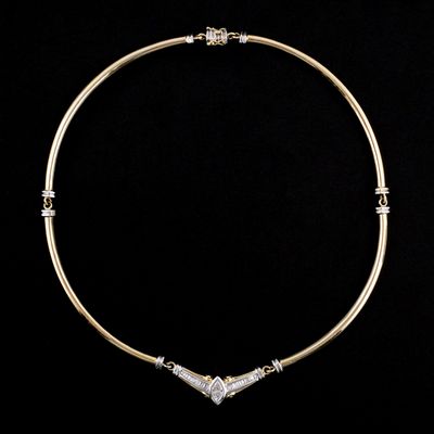 Sale Photo Thumbnail #125: 14K Gold & Diamond Contemporary Necklace