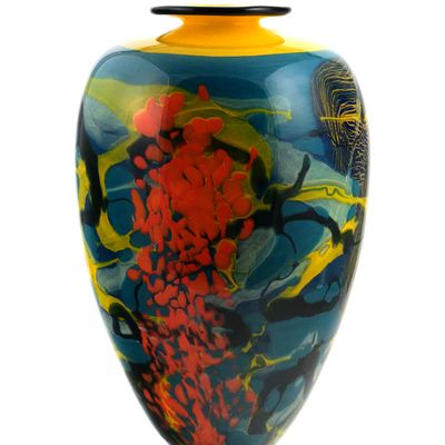 Sale Photo Thumbnail #39: IOAN NEMTOI Studio Art Glass Vase 15"
