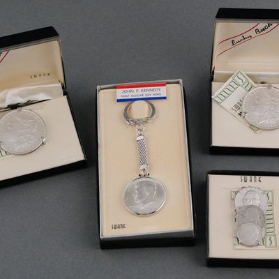 Sale Photo Thumbnail #206: Vintage Swank Silver Coin Money Clips Keychain