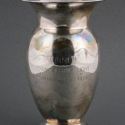 Sale Photo Thumbnail #175: Sterling Silver Winner Golf Club Trophy Vase Cup