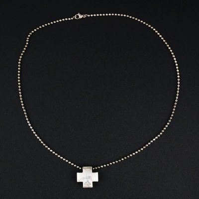 Sale Photo Thumbnail #98: Tiffany Sterling Silver Square Cross Necklace