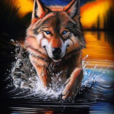 Sale Photo Thumbnail #230: MICHAEL GODARD Alaskan Wolf Giclee