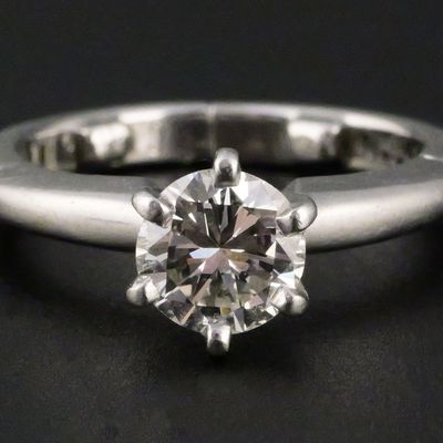 Sale Photo Thumbnail #23: Platinum and Diamond Ring, poss Tiffany