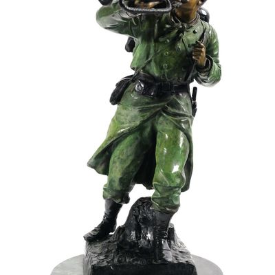 Sale Photo Thumbnail #116: JEAN-LOUIS GREGOIRE, Bronze Soldier Statue