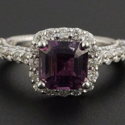 Sale Photo Thumbnail #56: 14K Gold Pink Sapphire Diamond Ring