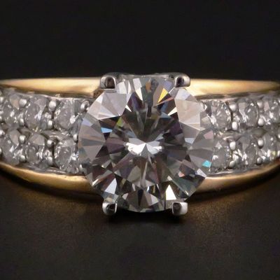 Sale Photo Thumbnail #197: 14K Gold 3.66 CTW Moissanite Fire Ring