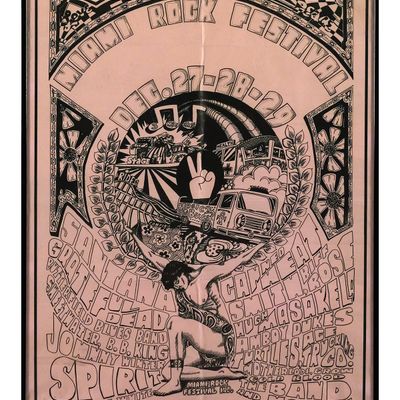 Sale Photo Thumbnail #64: RARE 1969 Miami Rock Festival Concert Poster