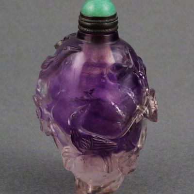 Sale Photo Thumbnail #265: Carved Amethyst Snuff Bottle