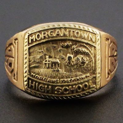 Sale Photo Thumbnail #67: 10k Gold 1929 Morgantown WV Class Ring