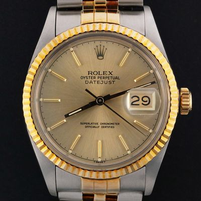 Sale Photo Thumbnail #6: ROLEX Datejust Ref. 16013 Two-Tone Wristwatch