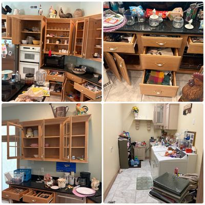 Sale Photo Thumbnail #19: GIANT CONTENTS LOT: Total Kitchen Lot Including Microwave.