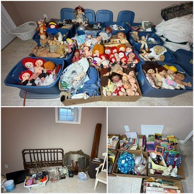 Sale Photo Thumbnail #27: CONTENTS LOT: Bulk Estate Collection of Vintage Dolls, Children's Books, Furniture, and Household Goods