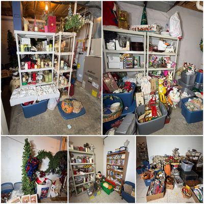 Sale Photo Thumbnail #31: CONTENTS LOT: A Large Assortment of Seasonal Holiday Decorations Home Media Home Accents and Crafts including Annalee Disney and Teleflora Items