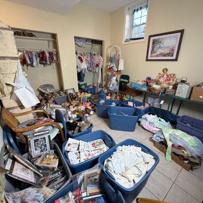 Sale Photo Thumbnail #28: CONTENTS LOT: A Large Collection of Cabbage Patch Kids, American Girl, and Barbie Dolls with Sewing Patterns, Craft Kits, and Trims