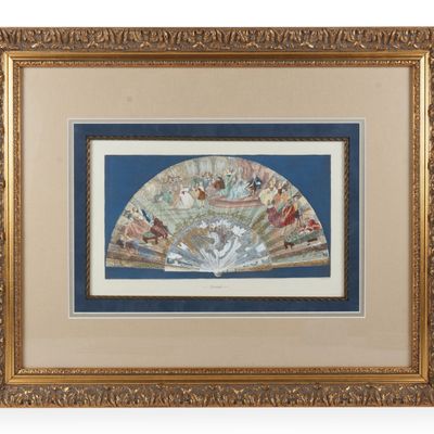 Sale Photo Thumbnail #16: Huet Hand Colored Engraving Eventail