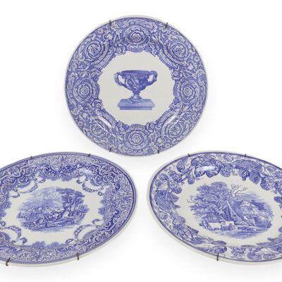Sale Photo Thumbnail #36: Three Spode Blue Room Collection Blue and White Earthenware Plates