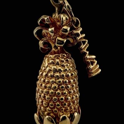 14K Gold Hawaiian Pineapple Charm