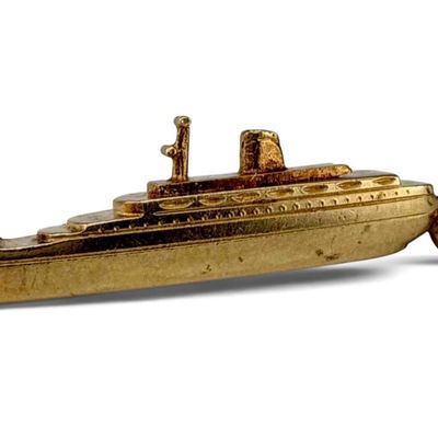 14k Gold U.S.S Fairsea Ship Charm