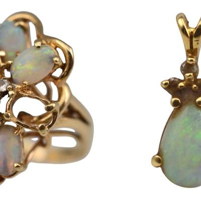 14k Opal Ring & Pendant