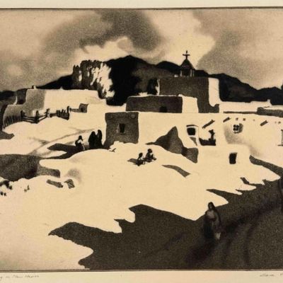 Gene Kloss (1903 - 1996) Summer Evening In New Mexico 1941, Pencil Signed Aquatint, Drypoint