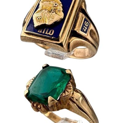 Two Vintage 10K Gold Rings