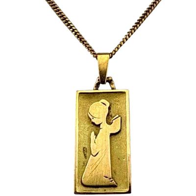 18k Angel Pendant & Chain