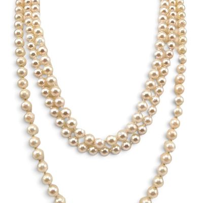 Three 14k Gold Pearl Necklaces