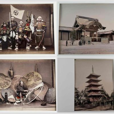 Attributed To Kusakabe Kimbei (Japanese, 1841-1934) Hand-Colored Japanese Albumen Photographs