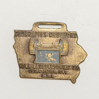 Vintage Watch FOB - IOWA MFG CEDAR RAPIDS CRUSHERS