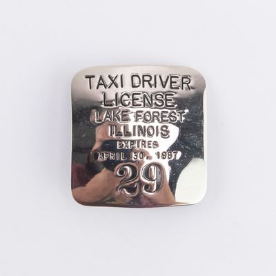 Lake Forest IL Taxi Driver License Badge Pin #29