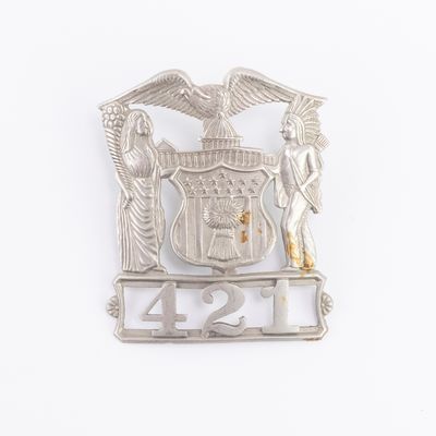 Illinois Police Hat Badge # 421