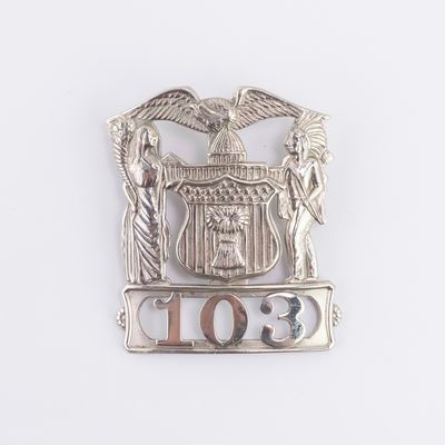 Illinois Police Hat Badge #103