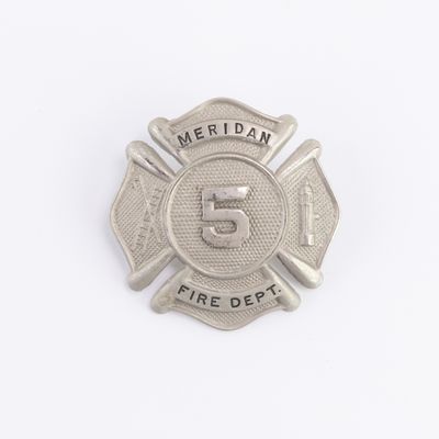 Meridan Fire Department #5 Hat Badge