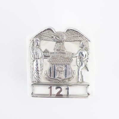 Illinois Police Hat Badge #121