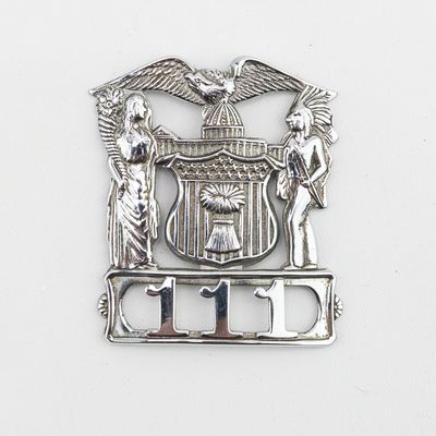 Illinois Police Hat Badge #111