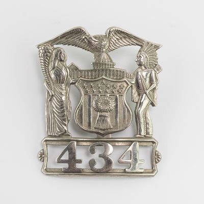 Illinois Police Hat Badge #434
