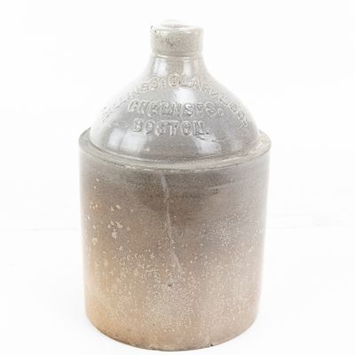 Billings, Clapp & Co Chemists Stoneware Jug