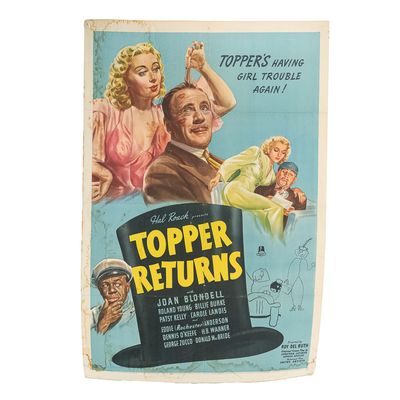 Vintage 1941 "Topper Returns" Movie Poster