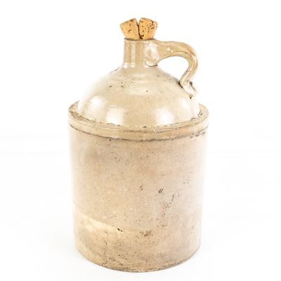 Antique Macomb Stoneware Crock Jug