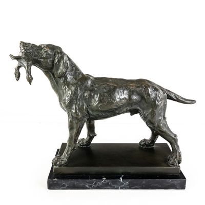 Hunting Dog Bronze Sculpture