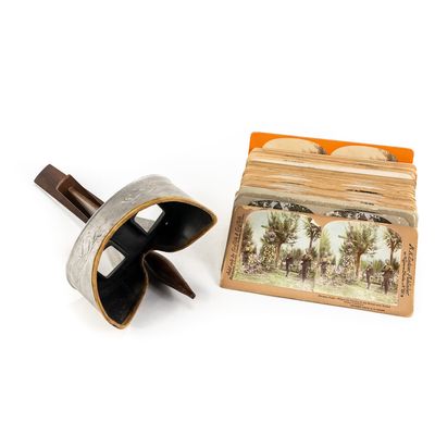 Sale Photo Thumbnail #92: Span Am War, WW1 US Military Stereo-cards & Viewer