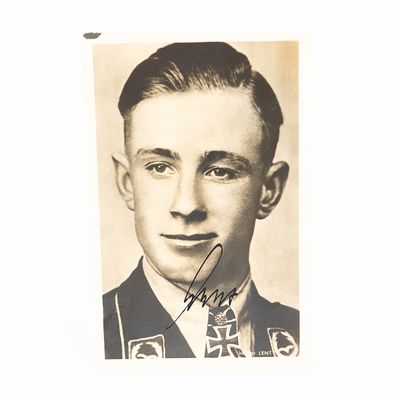 Sale Photo Thumbnail #114: WWII Hoffmann Postcard Oberst Helmut Lent Ace