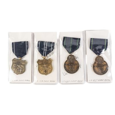 Sale Photo Thumbnail #338: 4 Shooting Medals 2 Navy 2 Coast Guard