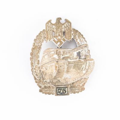 Sale Photo Thumbnail #177: WWII Panzer Assault Badge Grade IV 75 Engagements