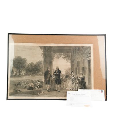Sale Photo Thumbnail #3: Washington & Lafayette at Mount Vernon, Engraving
