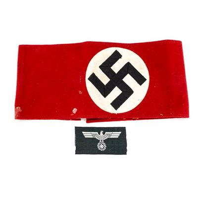 Sale Photo Thumbnail #147: WWII German Armband and Eagle Insignia