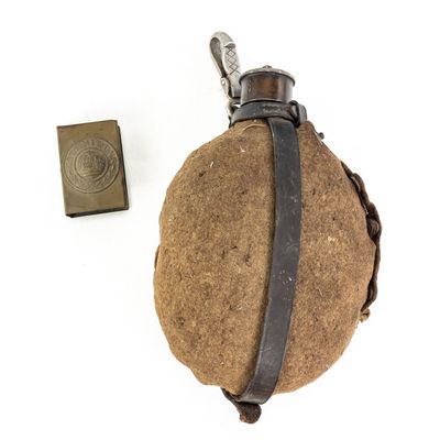 Sale Photo Thumbnail #134: WWI Match Safe, WWII German Canteen
