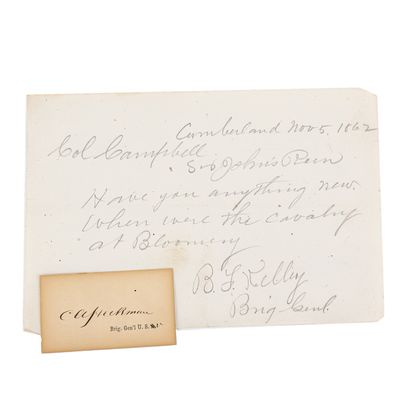 Sale Photo Thumbnail #61: CW Note Brig. Gen’s B.F. Kelley & C.A. Heckman