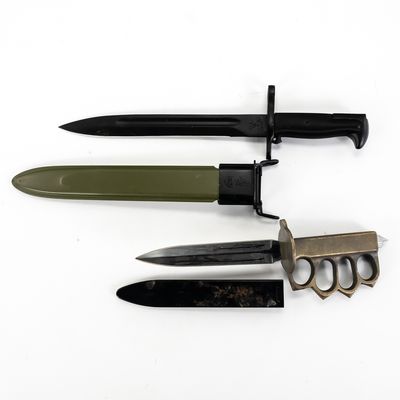Sale Photo Thumbnail #322: Replica US Trench Knife and M1 Bayonet